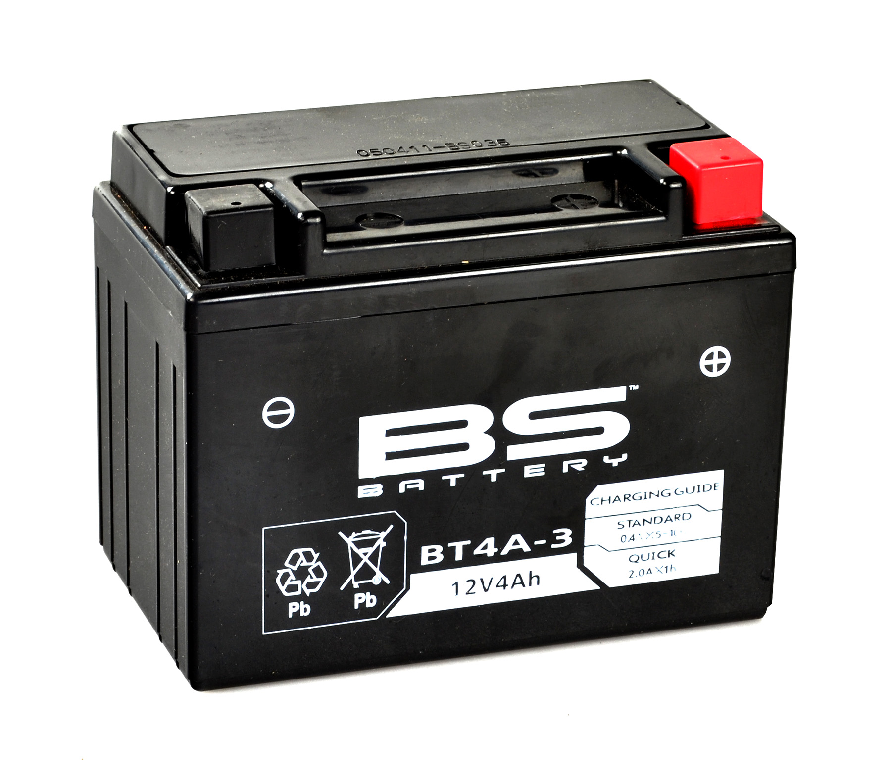 BS Bateria AGM+MF POWER BT4A-3 YT4A-3 YB4L-B 80A 5Ah 120x70x92+