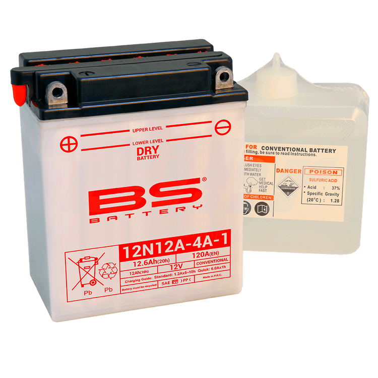 BS Bateria 12N12A-4A1|YB12A-A|BB12A-A 120A 12.6Ah +134x80x160