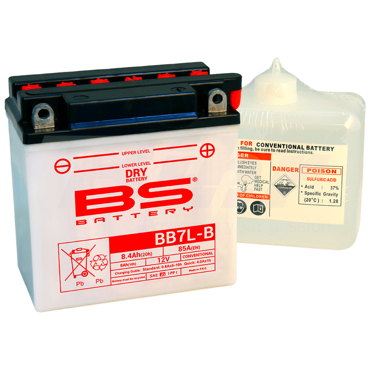 BS Bateria YB7L-B|BB7L-B 15246 12v8.4Ah 85A 135x75x133+D
