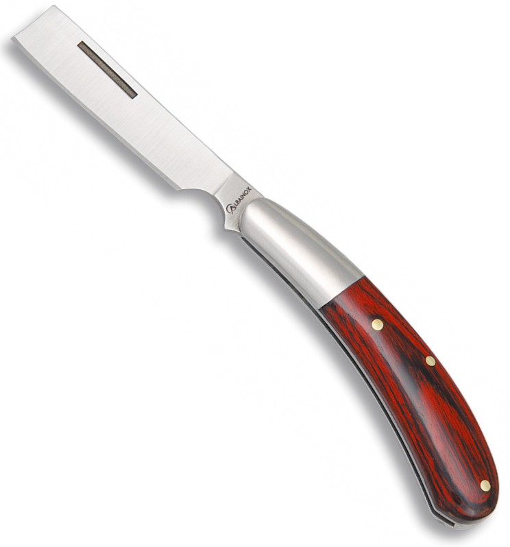 Navaja Barbera Afeitar 5cm Inox Stamina Red Barber Folding Knife
