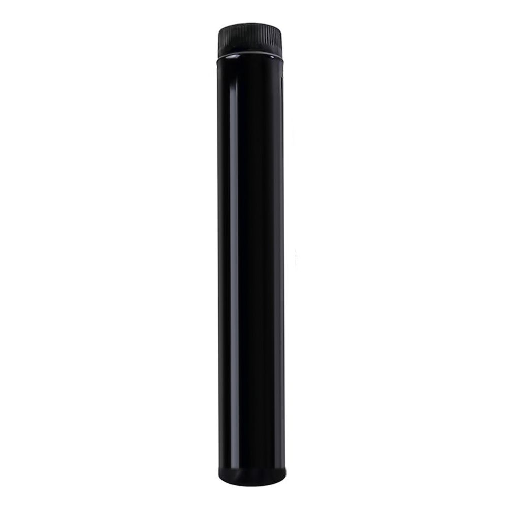 Tubo Estufa Acero Vitrificado Negro Ø110mm x 1mtr
