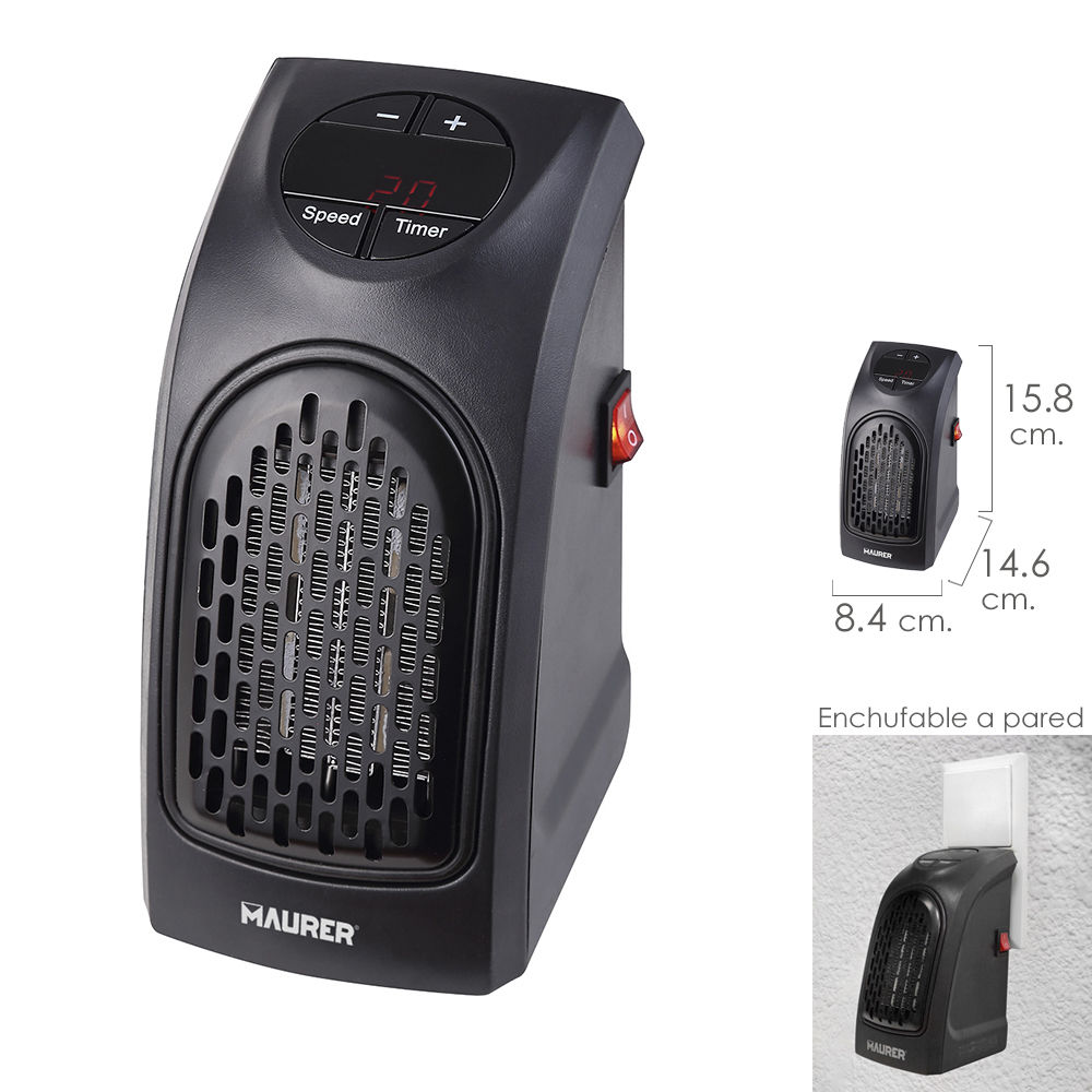 Calentador Inteligente Ajustable Temp +Temporizador 400w Heater