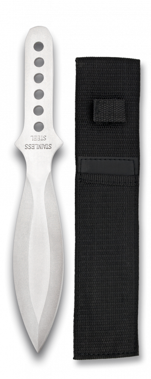 Cuchillo Lanzador Inox 16cms+Funda,Training Throwing Knive 31246