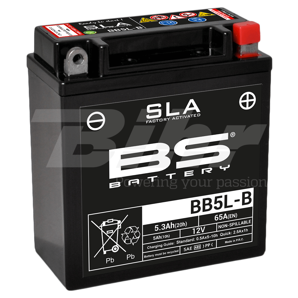 Bateria AGM+MF+SLA YB5L-B BB5L-B 12v5.3Ah 65A+D 120x60x130 35847