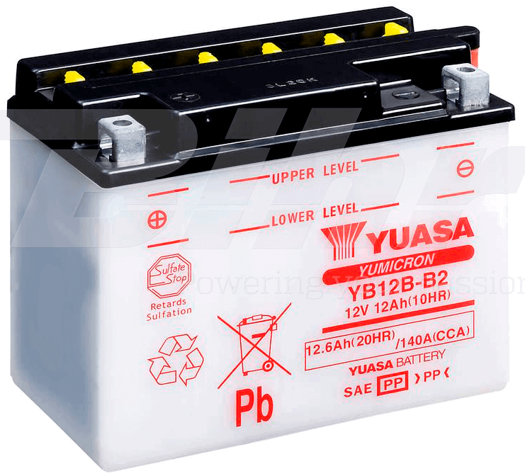 YUASA Bateria YB12B-B2,TTZ10S,12v 140A 12,6Ah 160x90x130+I 61420