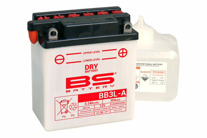BS Bateria BB3L-A,YB3L-A 12v 30A 3.2Ah 98x56x110+ (YB3L-A)