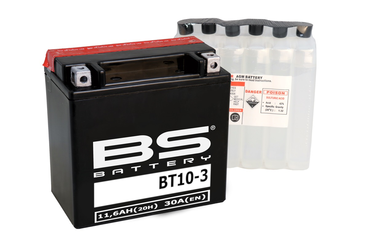 Bateria AGM+MF BT10-3,YB10L-B2|YB10L-A2 130A 11.6Ah 135x90x145+