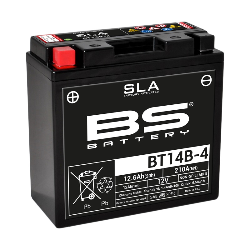 BS Bateria AGM+VRLA YT14B-BS YT14B 210A 12.6Ah +150x69x145
