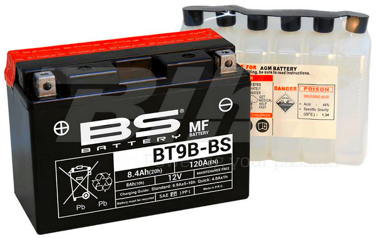 Bateria AGM+MF BT9B-BS|YT9B-BS|12v120A 8.4ah 150x68x105+i 15244