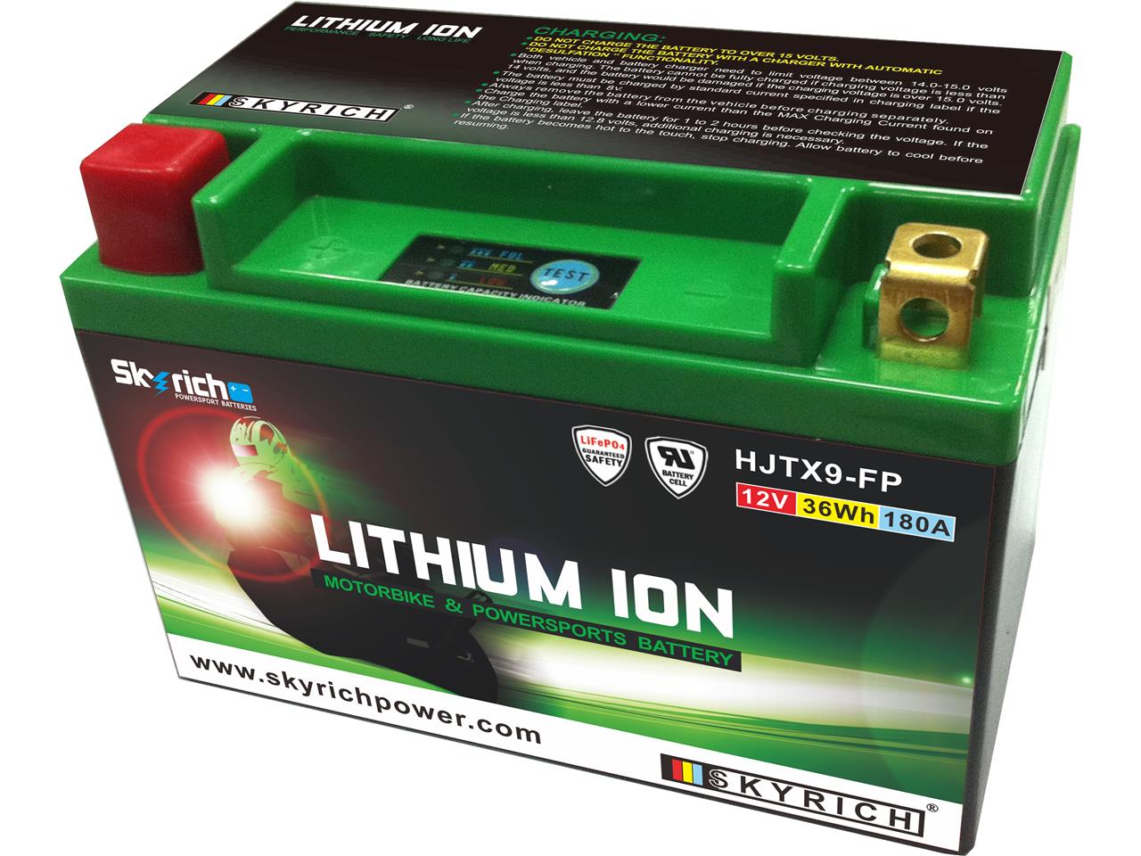 Bateria Litio Skyrich HJTX9-FP,LITX9 12v 180A 15Ah +150x87x105