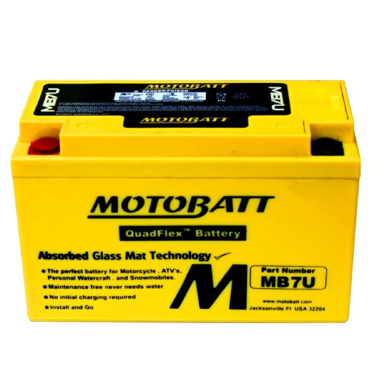MOTOBATT Bateria AGM+MF MB7U,YT7B-BS,12v 110A 6.8Ah 150x65x93+i