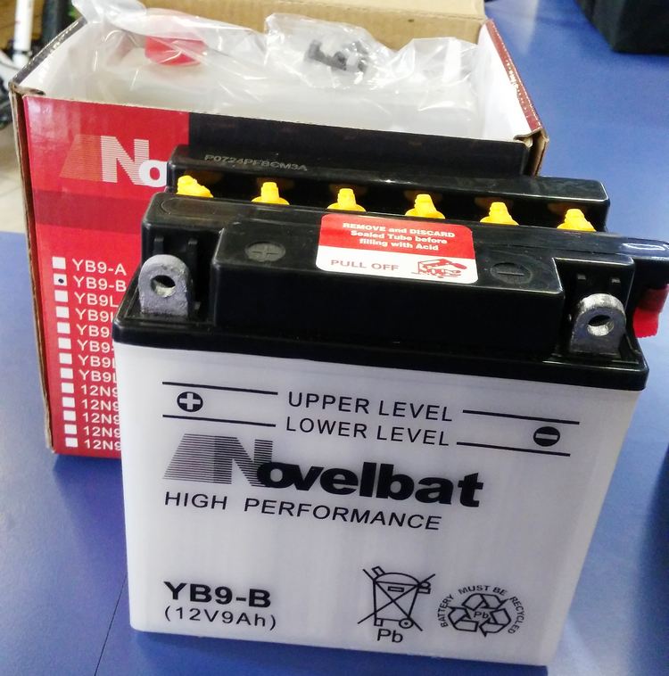 Bateria YB9-B,12N9-4B-1,12v,90A 9ah +135x75x139