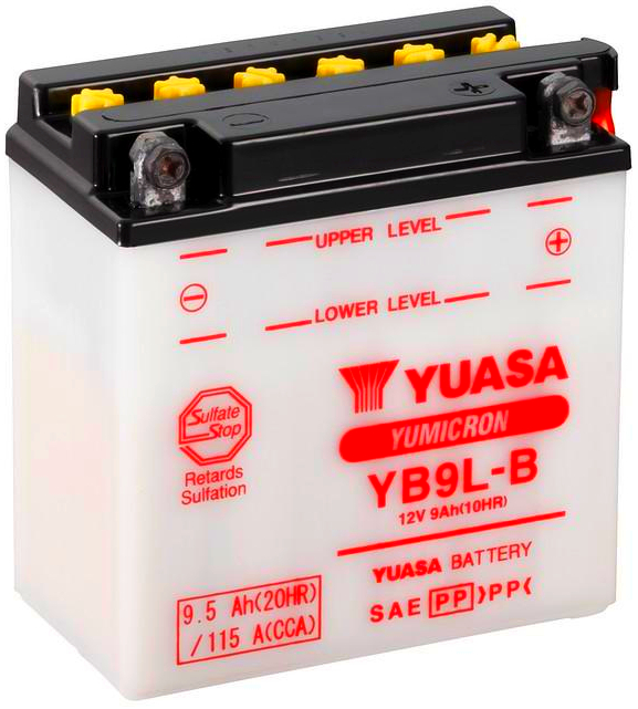 Bateria YB9L-B 12N9-3B 12v 115A 9.5ah 135x75x139+D Nueva 61412