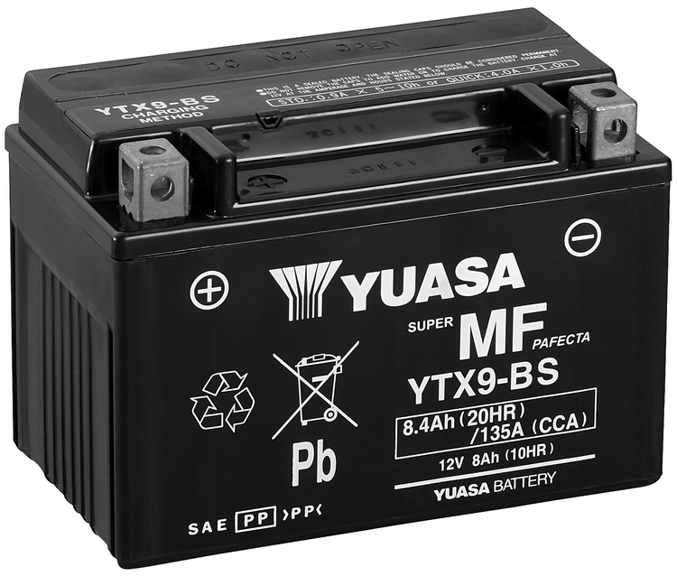 Yuasa Original Bateria YTX9-BS 12v 135A 8,4Ah 150x87x105+i