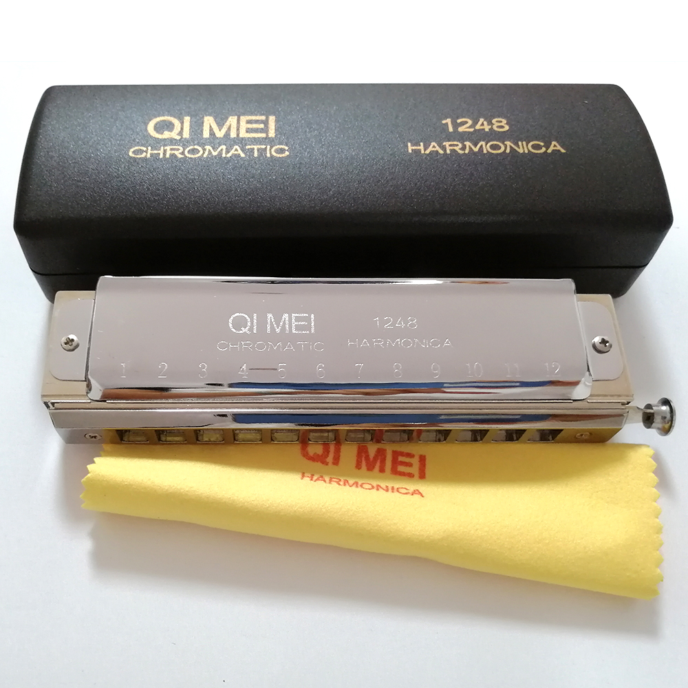 QiMei Armonica Cromatica C 12-48 c/Cambio 48 Tonos 100%Metalica