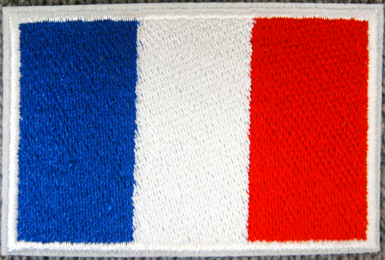 Bandera Francia Parche Bordado 7´62x5cms France Nat.Flag Patch