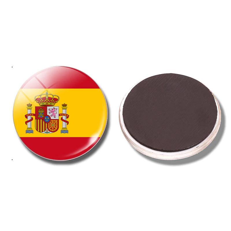 Bandera España Emblema Escudo Insignia Relieve Resina 3cm Iman