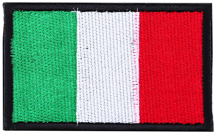 Bandera Italia Parche Bordado 7x5cm Italy National Flag Patch