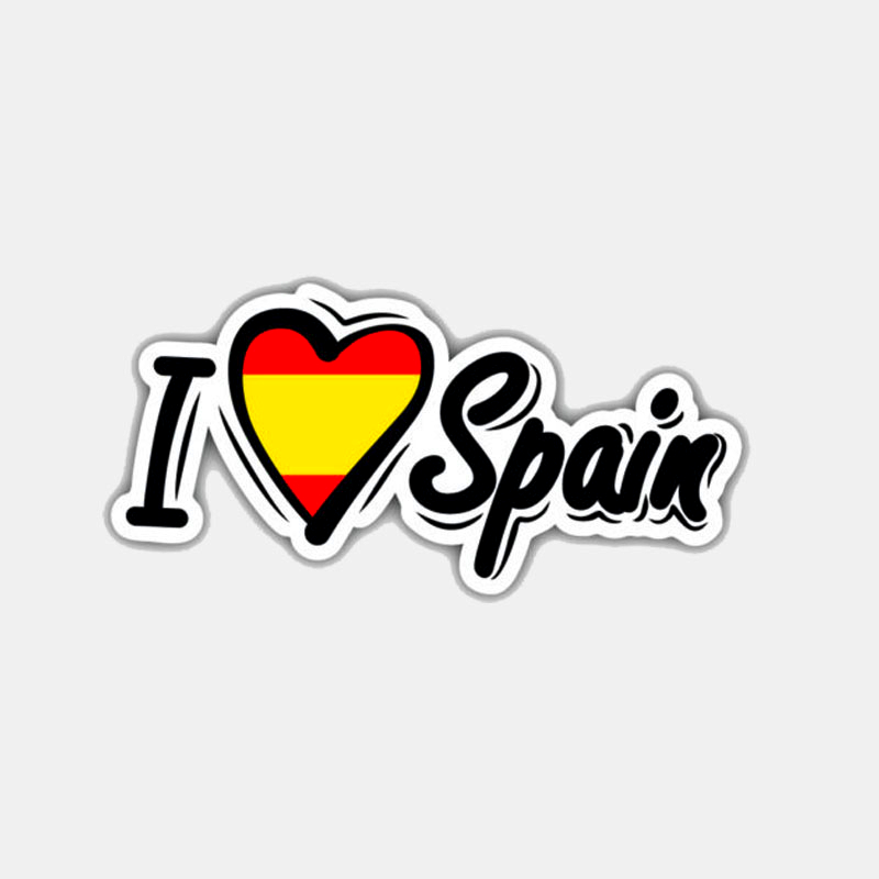 Adhesivo Pegatina Vinyl Sticker Amor España Love Spain 12x6cms