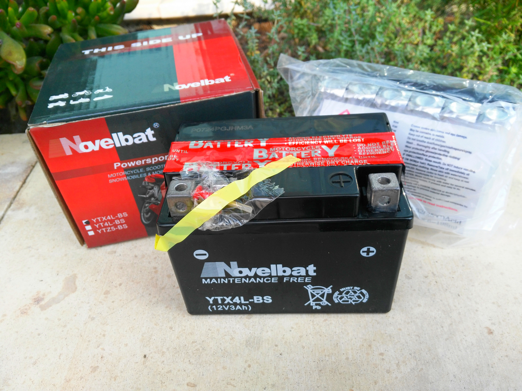 Novelbat Bateria Moto YTX4L-BS|BTX4L-BS 3.2Ah 50A 113x70x85+D