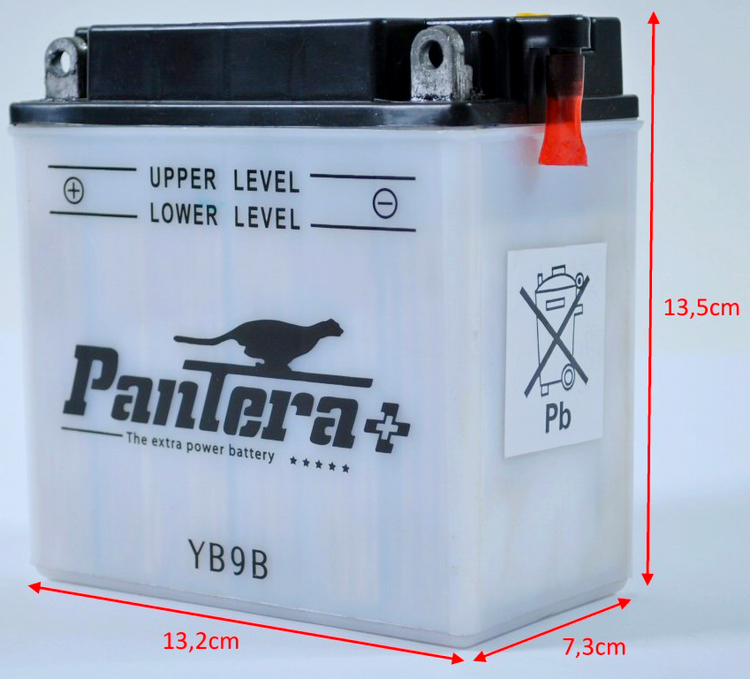 Bateria YB9-B|12N9-4B-1 12v 130A 9.5Ah +135x75x139