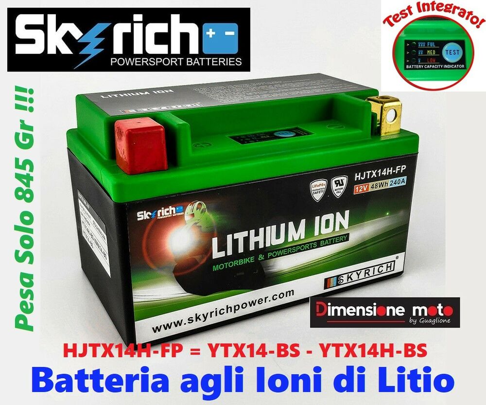 Bat. Litio LTX14-BS LITX14H 12v 240A 20Ah +150x87x93 HJTX14H-FP